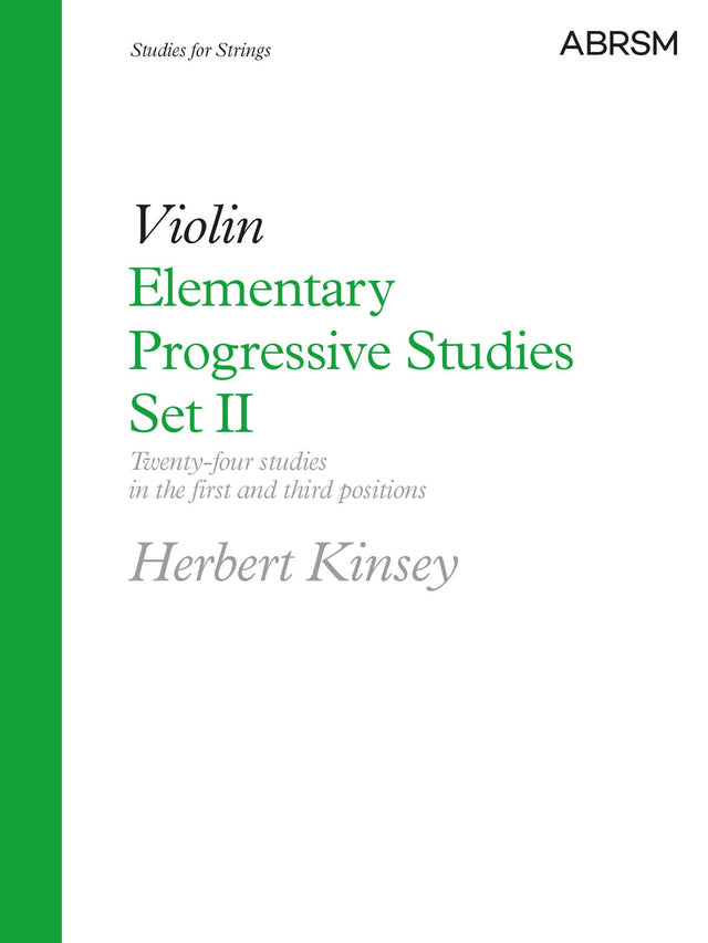 Elementary Progressive Studies, Set II for Violin