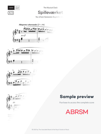 Spilleværket - Piano Exam Pieces 2025 & 2026, Grade 6 (Digital Sheet Music) protected preview