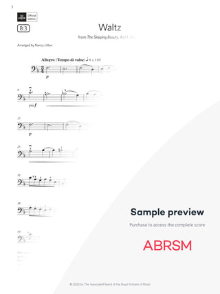 Waltz - Cello Exam Pieces 2024, Grade 5 (Digital Sheet Music) protected preview