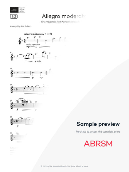Allegro moderato - Flute Exam Pieces 2026, Grade 4 (Digital Sheet Music) protected preview