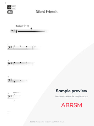 Silent Friends - Double Bass Exam Pack 2024 Initial Grade Digi (Digital Sheet Music) protected preview