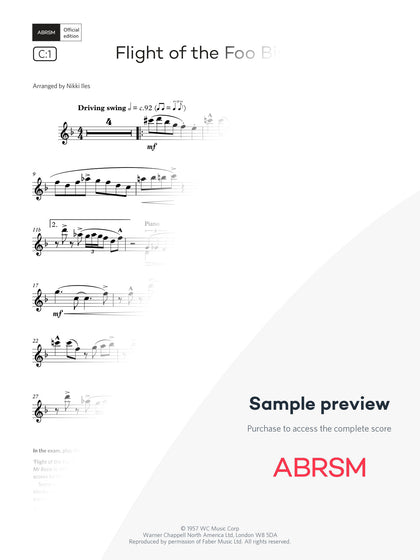 Flight of the Foo Birds - Flute Exam Pieces 2026, Grade 5 (Digital Sheet Music) protected preview