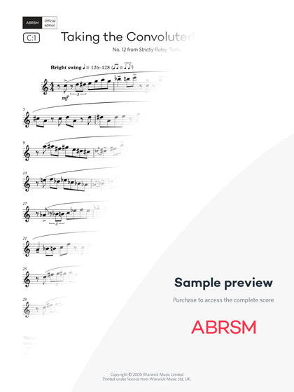 Taking the Convoluted Route - Flute Exam Pieces 2026, Grade 6 (Digital Sheet Music) protected preview