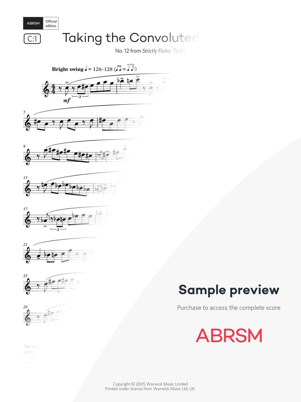 Taking the Convoluted Route - Flute Exam Pieces 2026, Grade 6 (Digital Sheet Music) protected preview