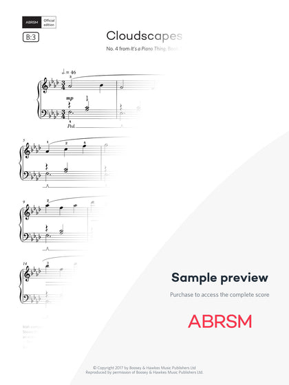 Cloudscapes - Piano Exam Pieces 2025 & 2026, Grade 4 (Digital Sheet Music) protected preview