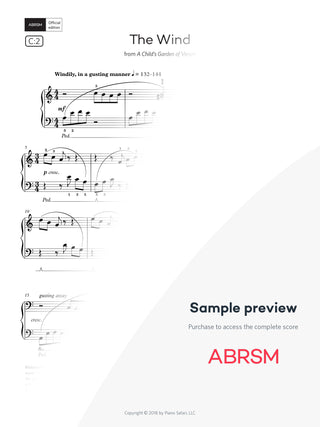 The Wind - Piano Exam Pieces 2025 & 2026, Grade 1 (Digital Sheet Music) protected preview