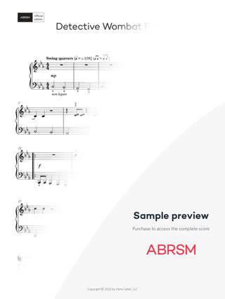 Detective Wombat Blues – Encore Plus, Book 1 – Digital sheet music protected score preview #protected-score-preview