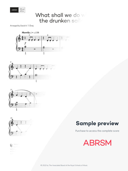 What shall we do with the drunken sailor? – Encore Plus, Book 1 – Digital sheet music protected score preview