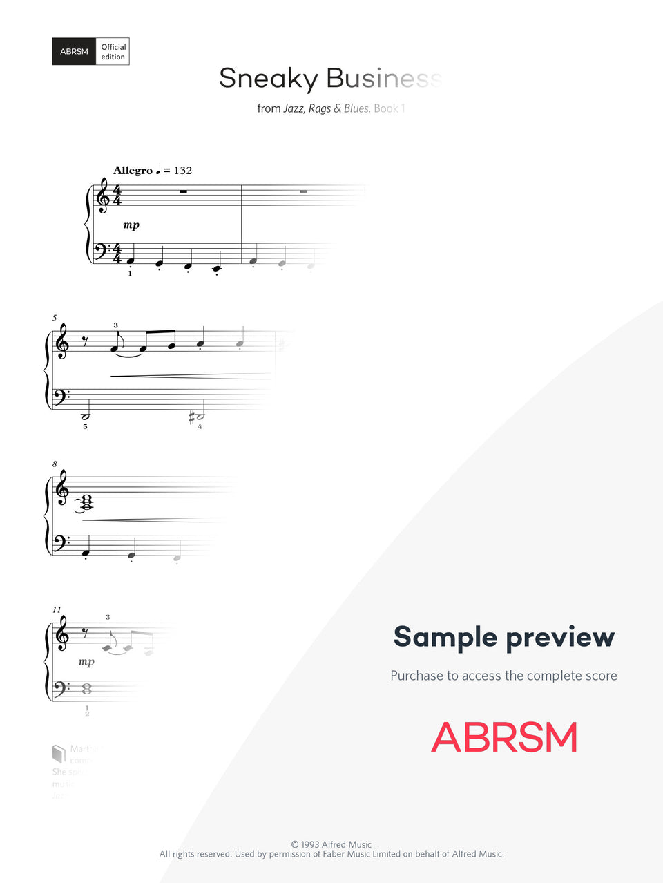 Sneaky Business – Encore Plus, Book 1 – Digital sheet music protected score preview
