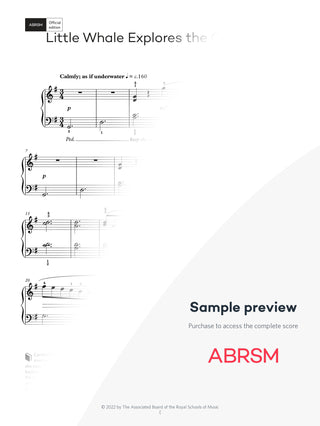 Little Whale Explores the Calm Sea – Encore Plus, Book 1 – Digital sheet music protected score preview #protected-score-preview