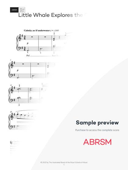 Little Whale Explores the Calm Sea – Encore Plus, Book 1 – Digital sheet music protected score preview