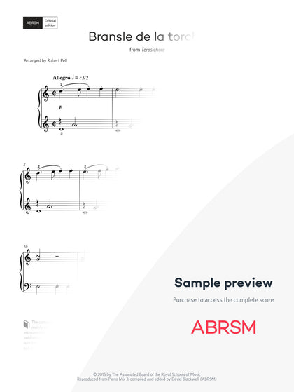 Bransle de la torche – Encore Plus, Book 2 – Digital sheet music protected score preview