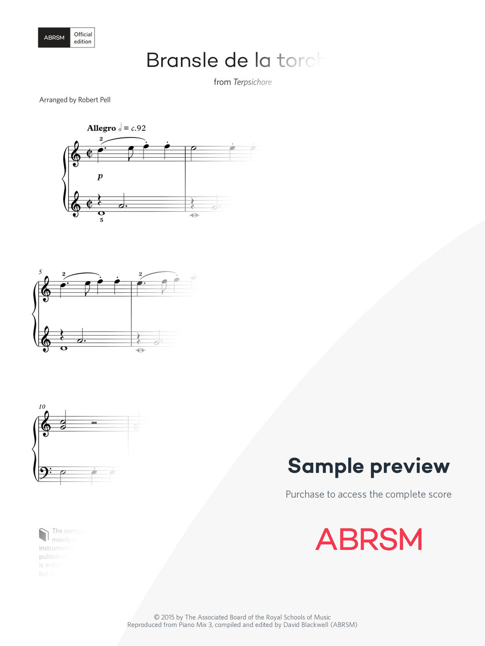 Bransle de la torche – Encore Plus, Book 2 – Digital sheet music protected score preview