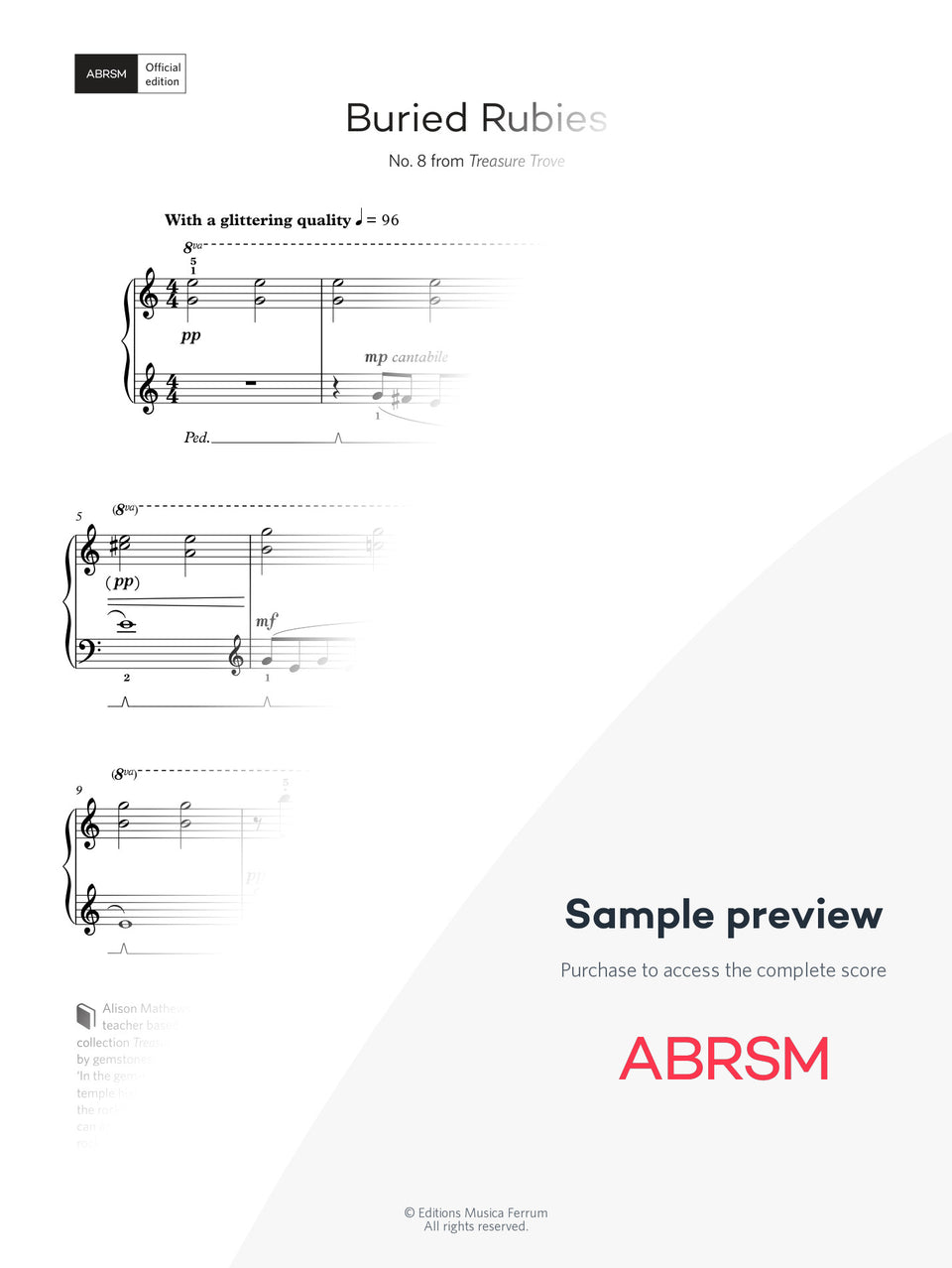 Buried Rubies – Encore Plus, Book 2 – Digital sheet music protected score preview