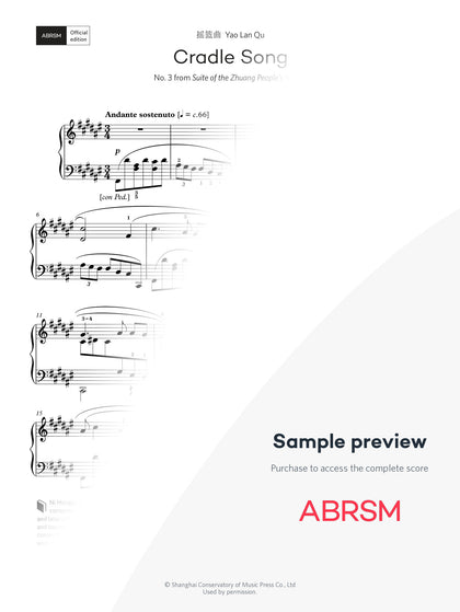Cradle Song – Encore Plus, Book 4 – Digital sheet music protected score preview