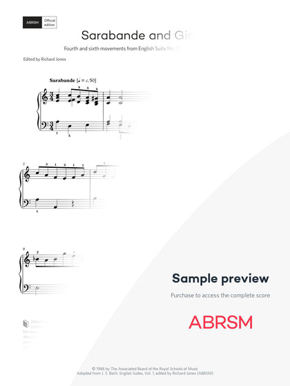 Sarabande and Gigue – Encore Plus, Book 4 – Digital sheet music protected score preview