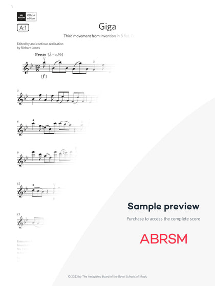 Giga - Violin Exam Pieces 2024, Grade 6 (Digital Sheet Music) protected preview