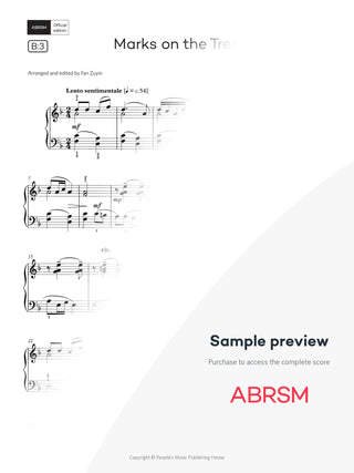 Marks on the Tree - Piano Exam Pieces 2027 & 2028, Grade 3 (Digital Sheet Music) protected preview