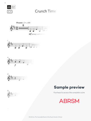 Crunch Time - Violin Exam Pack 2024, Initial Grade (Digital Sheet Music) protected preview