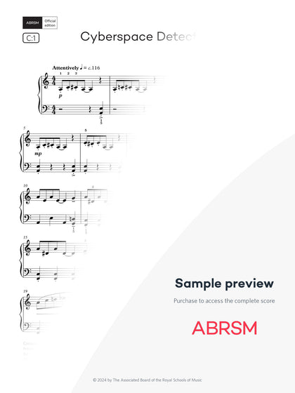 Cyberspace Detective - Piano Exam Pieces 2025 & 2026, Grade 1 (Digital Sheet Music) protected preview