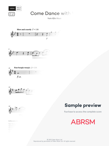 Come Dance with Me - Clarinet Exam Pieces 2026, Grade 5 (Digital Sheet Music) protected preview