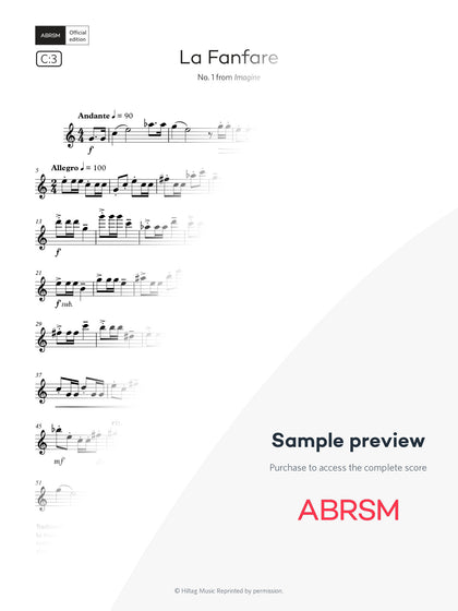 La Fanfare - Flute Exam Pieces 2026, Grade 4 (Digital Sheet Music) protected preview