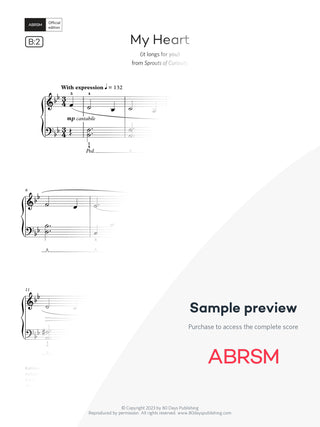 My Heart (it longs for you) - Piano Exam Pieces 2027 & 2028, Grade 2 (Digital Sheet Music) protected preview