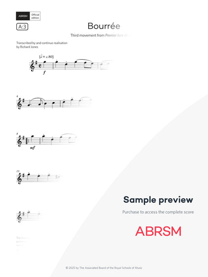 Bourrée - Sax Exam Pieces 2026, Grade 2 (Digital Sheet Music) protected preview