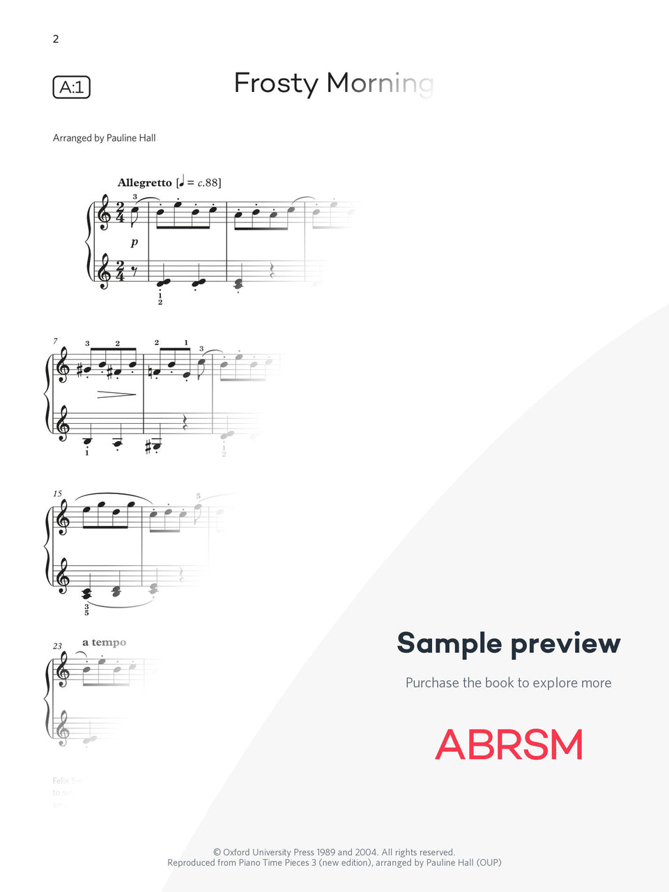 Piano Exam Pieces 2027 & 2028, ABRSM Grade 1 - protected music sample