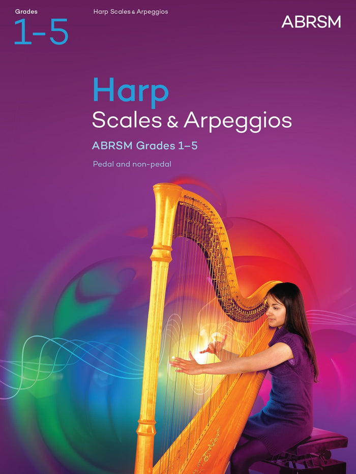 Harp Scales and Arpeggios from 2025, ABRSM Grades 1-5