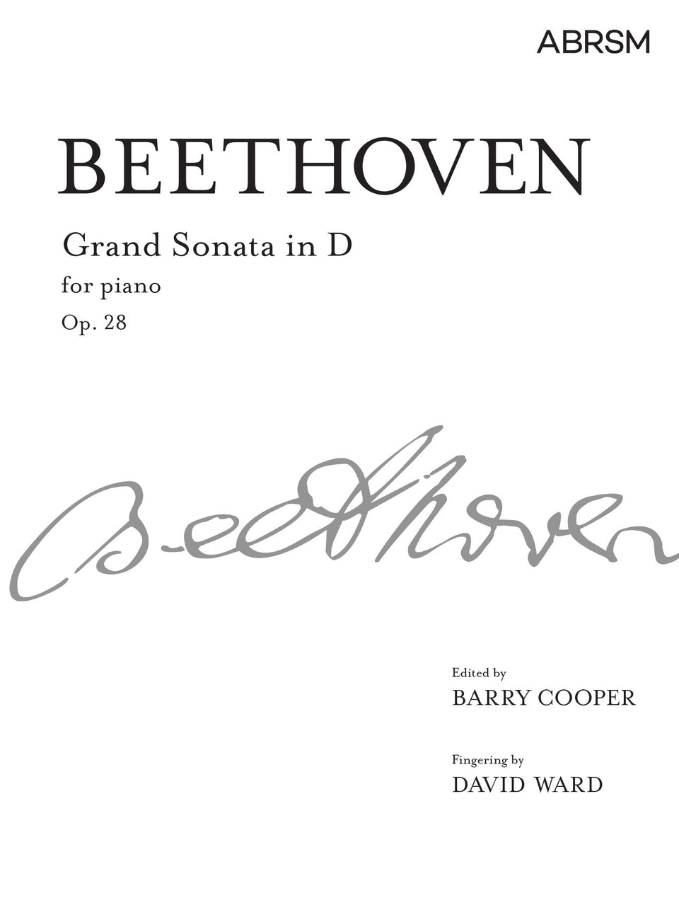 Grand Sonata in D, Op. 28