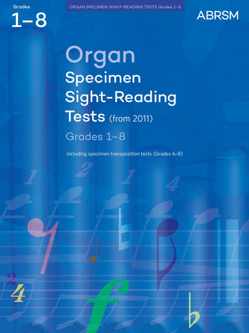 Organ Specimen Sight-Reading Tests, Grades 1–8 from 2011