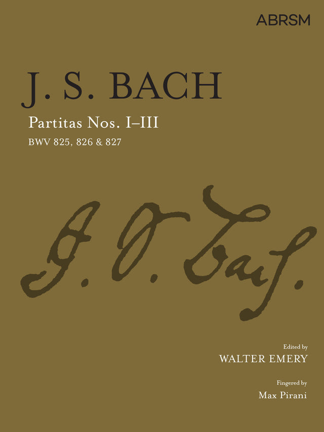 Book cover of J.S. Bach Partitas Nos. I-III with ABRSM logo