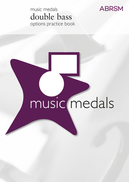 Music Medals double bass options practice book by ABRSM on a white background