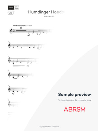 Humdinger Hoedown - Clarinet Exam Pieces 2026, Grade 1 (Digital Sheet Music) protected preview