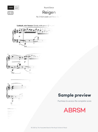 Reigen - Piano Exam Pieces 2027 & 2028, Grade 6 (Digital Sheet Music) protected preview