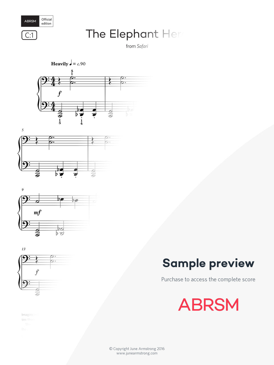 The Elephant Herd - Piano Exam Pieces 2025 & 2026, Initial Grade (Digital Sheet Music) protected preview