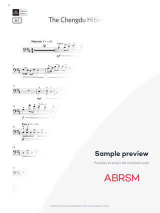 The Chengdu Hibiscus - Cello Exam Pieces 2024, Grade 4 (Digital Sheet Music) protected preview