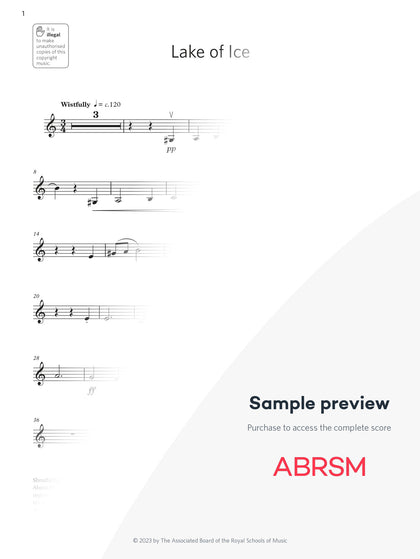 Lake of Ice - Violin Exam Pieces 2024, Grade 2 (Digital Sheet Music) protected preview