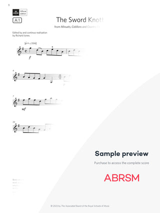 The Sword Knott - Violin Exam Pieces 2024, Grade 1 (Digital Sheet Music) protected preview