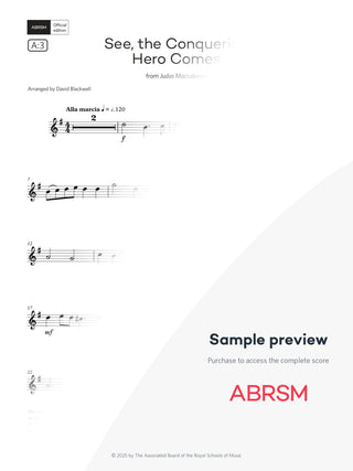 See, the Conquering Hero Comes - Sax Exam Pieces 2026, Grade 1 (Digital Sheet Music) protected preview