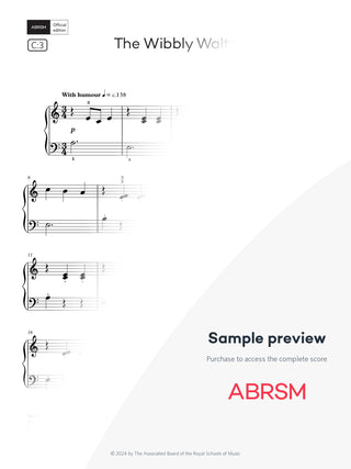 The Wibbly Waltz - Piano Exam Pieces 2025 & 2026, Initial Grade (Digital Sheet Music) protected preview