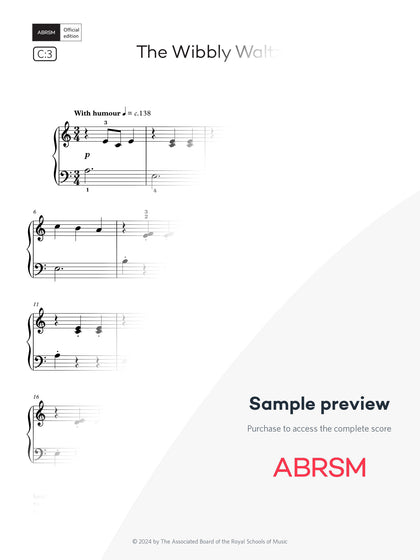 The Wibbly Waltz - Piano Exam Pieces 2025 & 2026, Initial Grade (Digital Sheet Music) protected preview