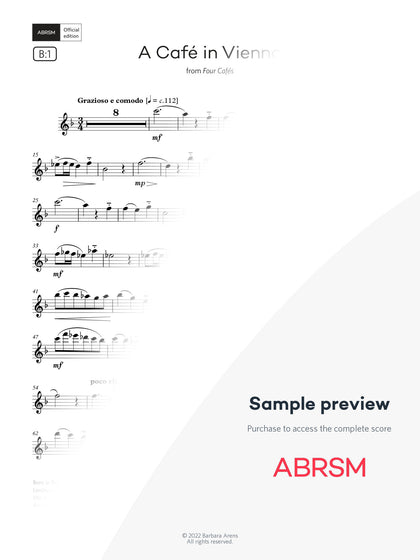 A Café in Vienna - Flute Exam Pieces 2026, Grade 4 (Digital Sheet Music) protected preview