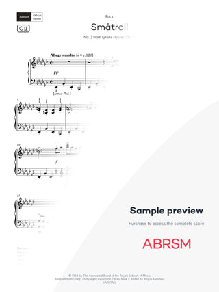 Småtroll - Piano Exam Pieces 2027 & 2028, Grade 7 (Digital Sheet Music) protected preview