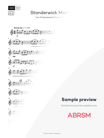 Standerwick Market - Clarinet Exam Pieces 2026, Grade 4 (Digital Sheet Music) protected preview
