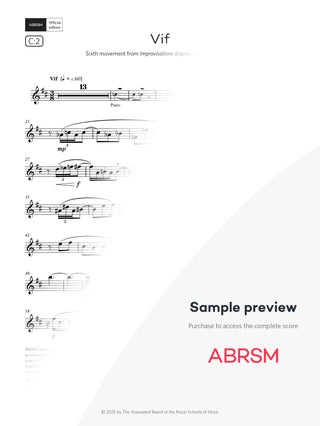 Vif - Clarinet Exam Pieces 2026, Grade 7 (Digital Sheet Music) protected preview